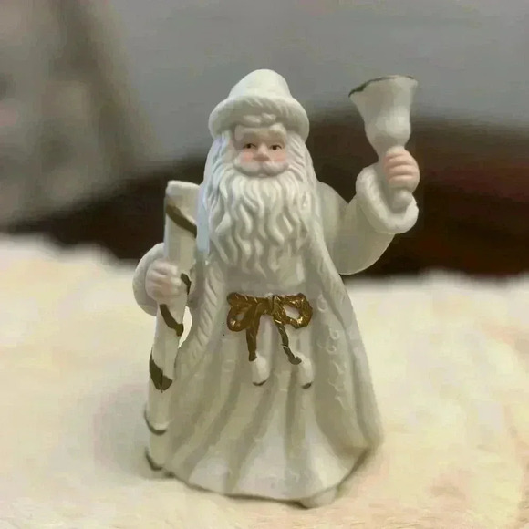Porcelain Santa with Gold Accents - Picture 1 of 5